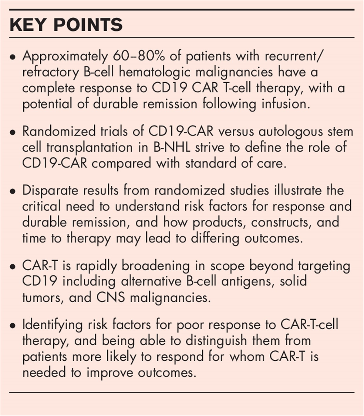 Clinical trials for chimeric antigen receptor T-cell therapy: lessons learned and future directions