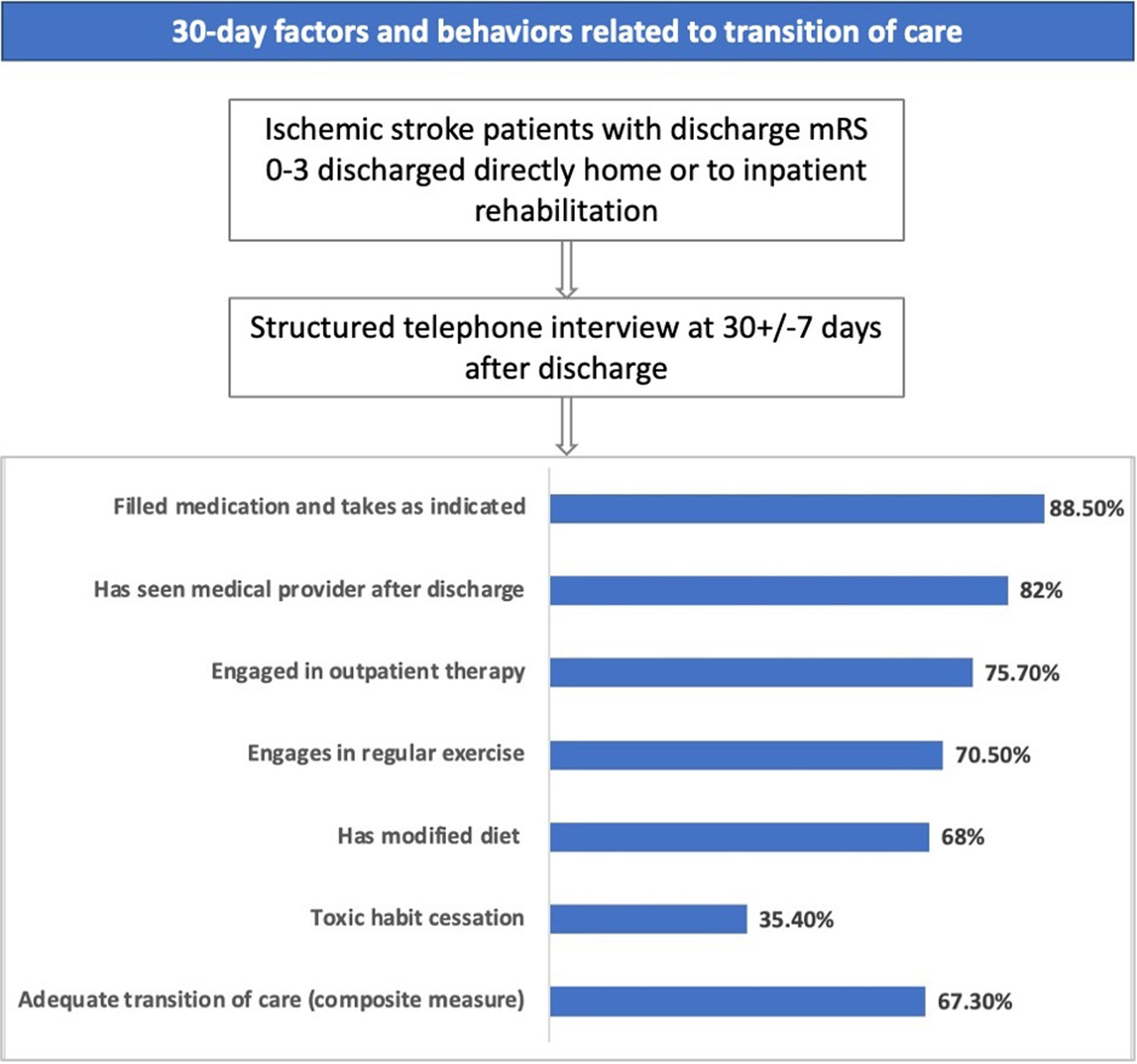 Factors and Behaviors Related to Successful Transition of Care After Hospitalization for Ischemic Stroke