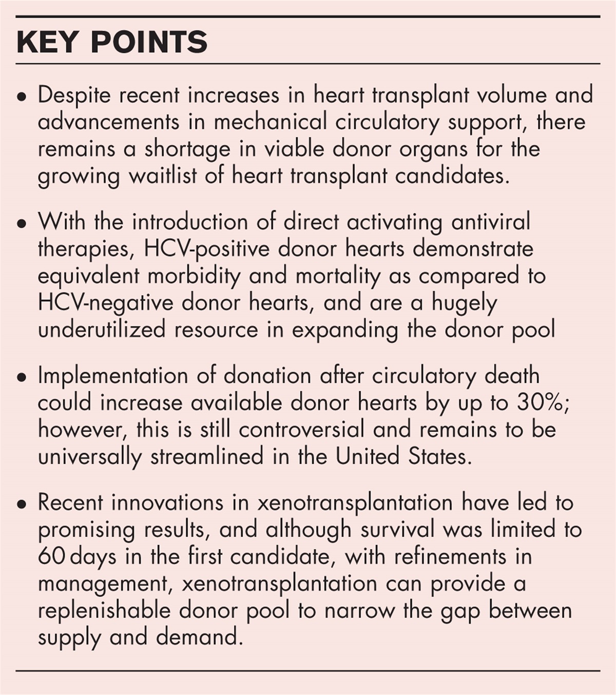 Expanding heart transplantation in 2022 and beyond