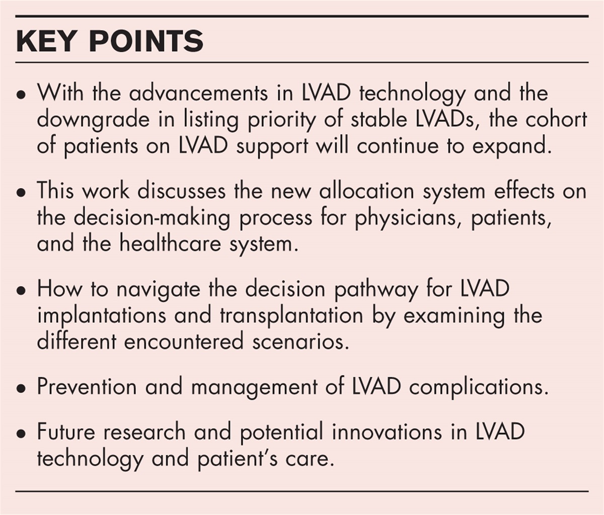 Destination LVAD therapy in the current era of the heart transplant allocation system