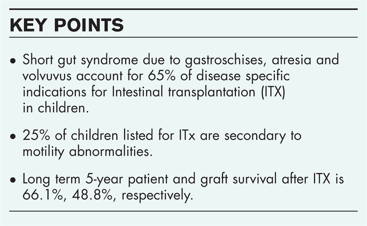 Pediatric intestine and multivisceral transplant