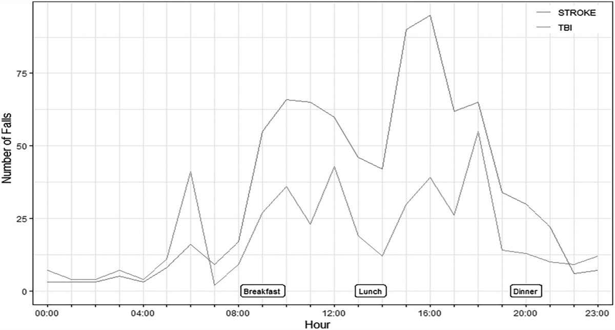 Inpatient Rehabilitation Falls: Comparing Patients With Traumatic Brain Injury Versus Patients With Stroke