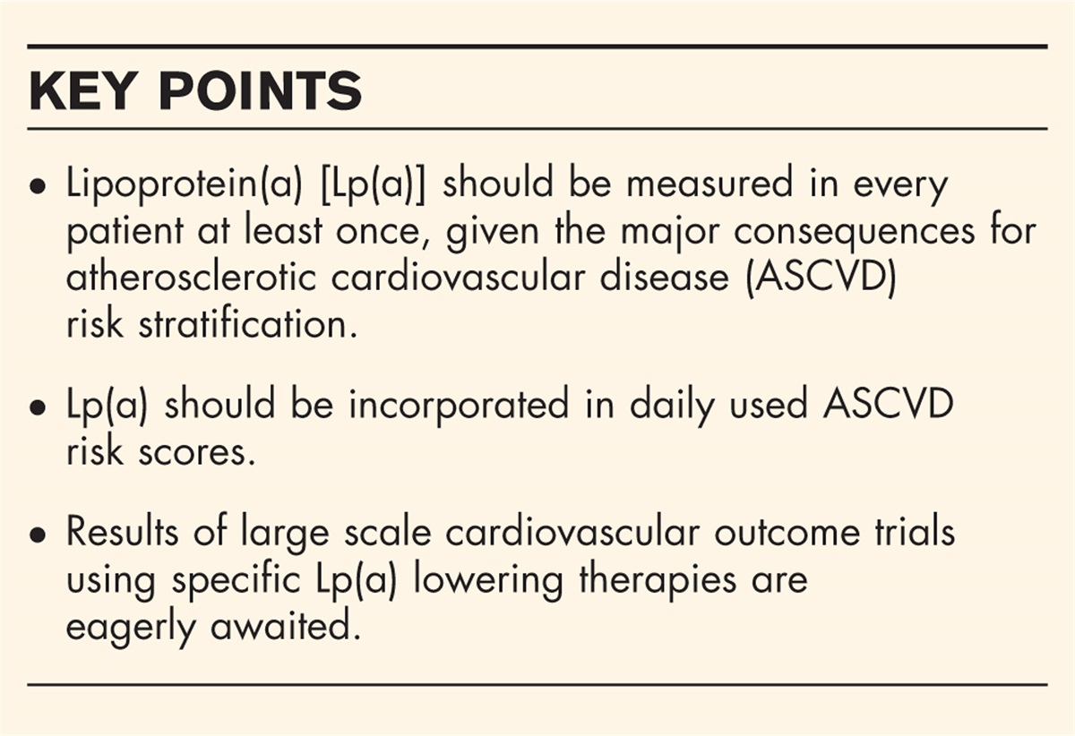 Considerations for routinely testing for high lipoprotein(a)