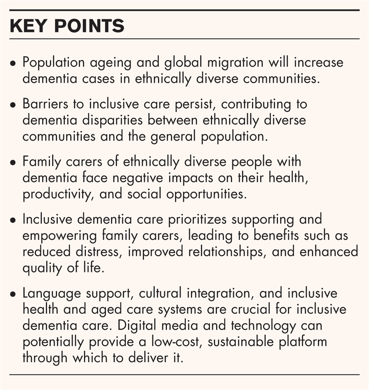Inclusive dementia care for ethnically diverse families