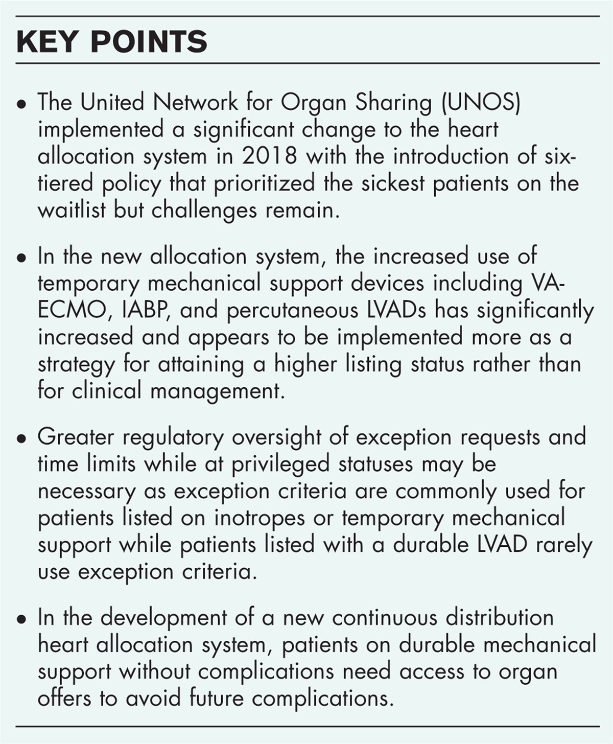 Challenges with the current United Network for Organ Sharing heart allocation system