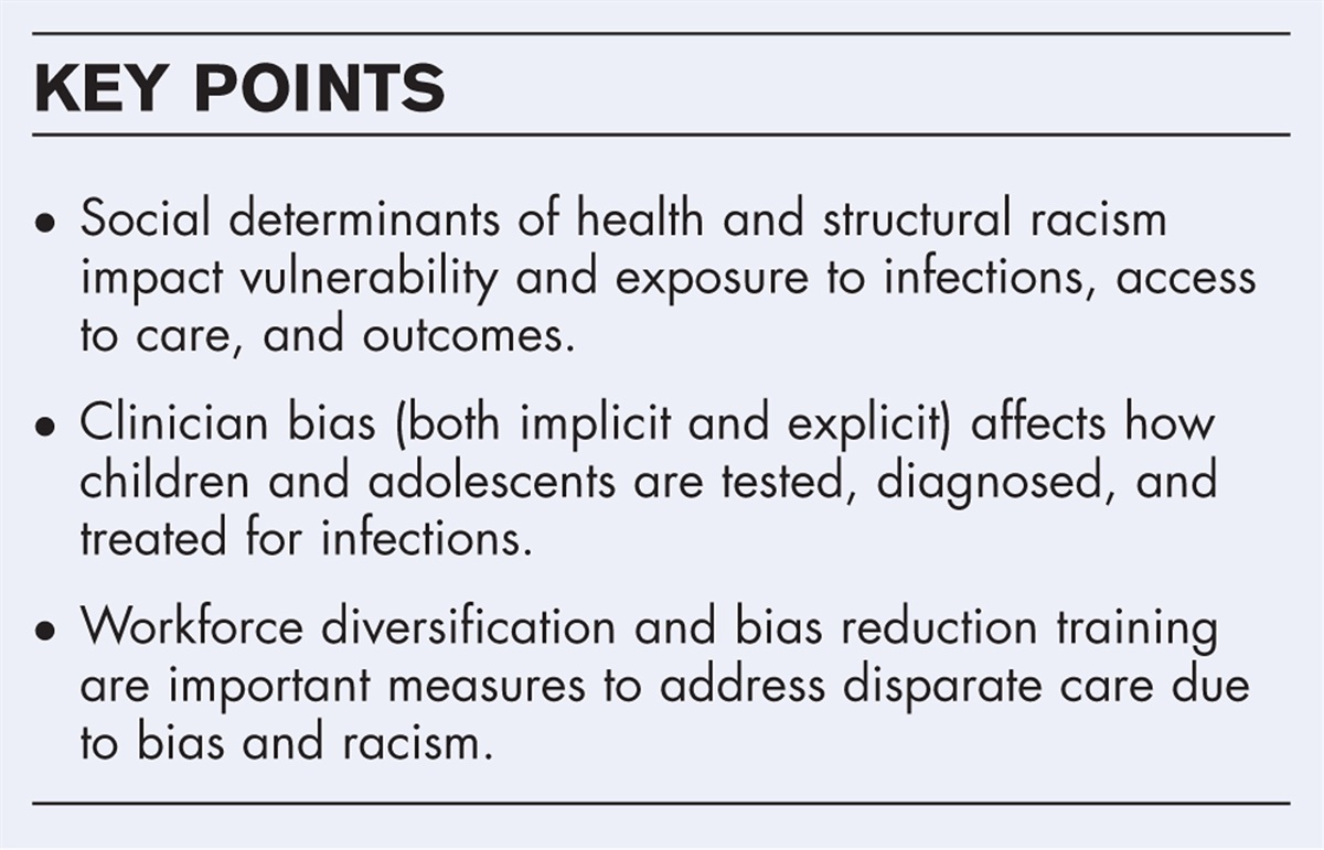 Impact of health disparity on pediatric infections