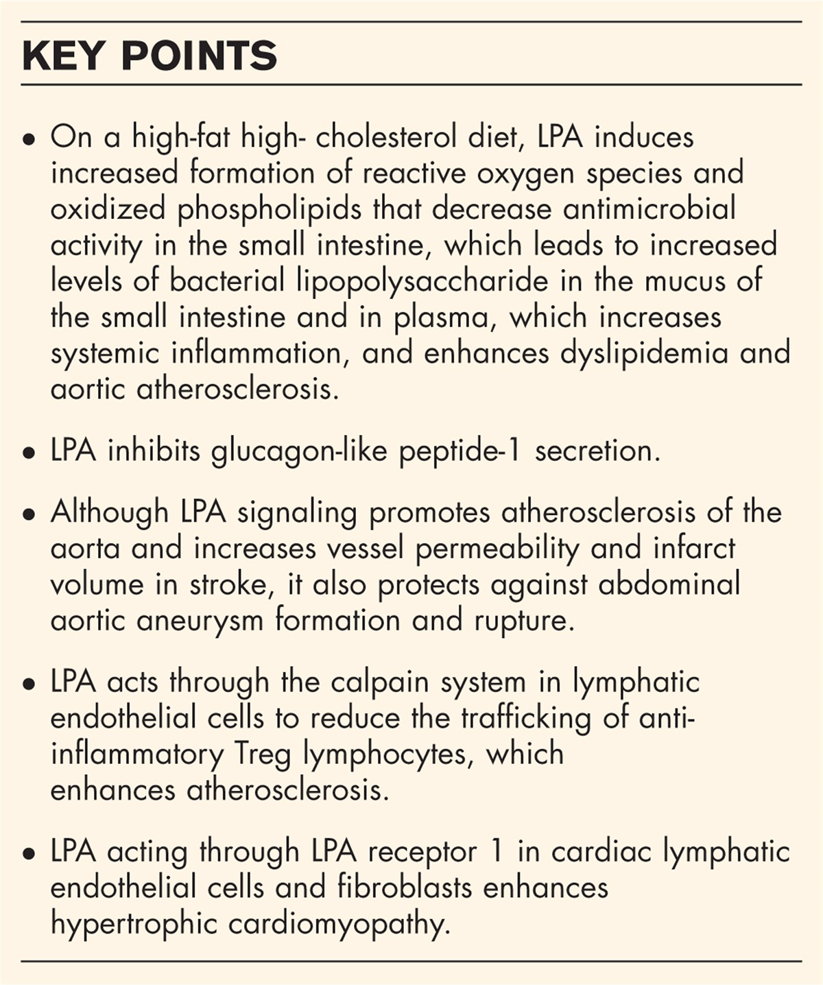 The multiple roles of lysophosphatidic acid in vascular disease and atherosclerosis