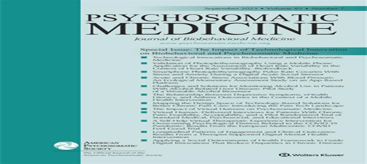 Article Summaries for September 2023 Psychosomatic Medicine, Volume 85, Issue 7
