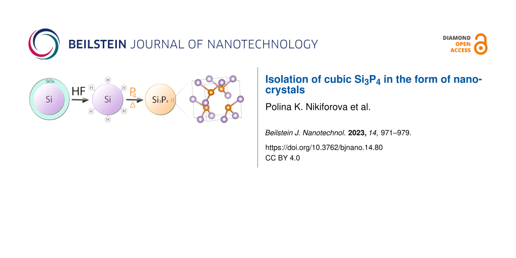 Isolation of cubic Si3P4 in the form of nanocrystals