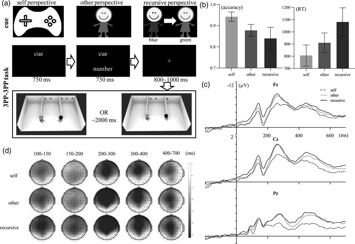 Recursive structures modulate the electrophysiological correlates of visual perspective taking