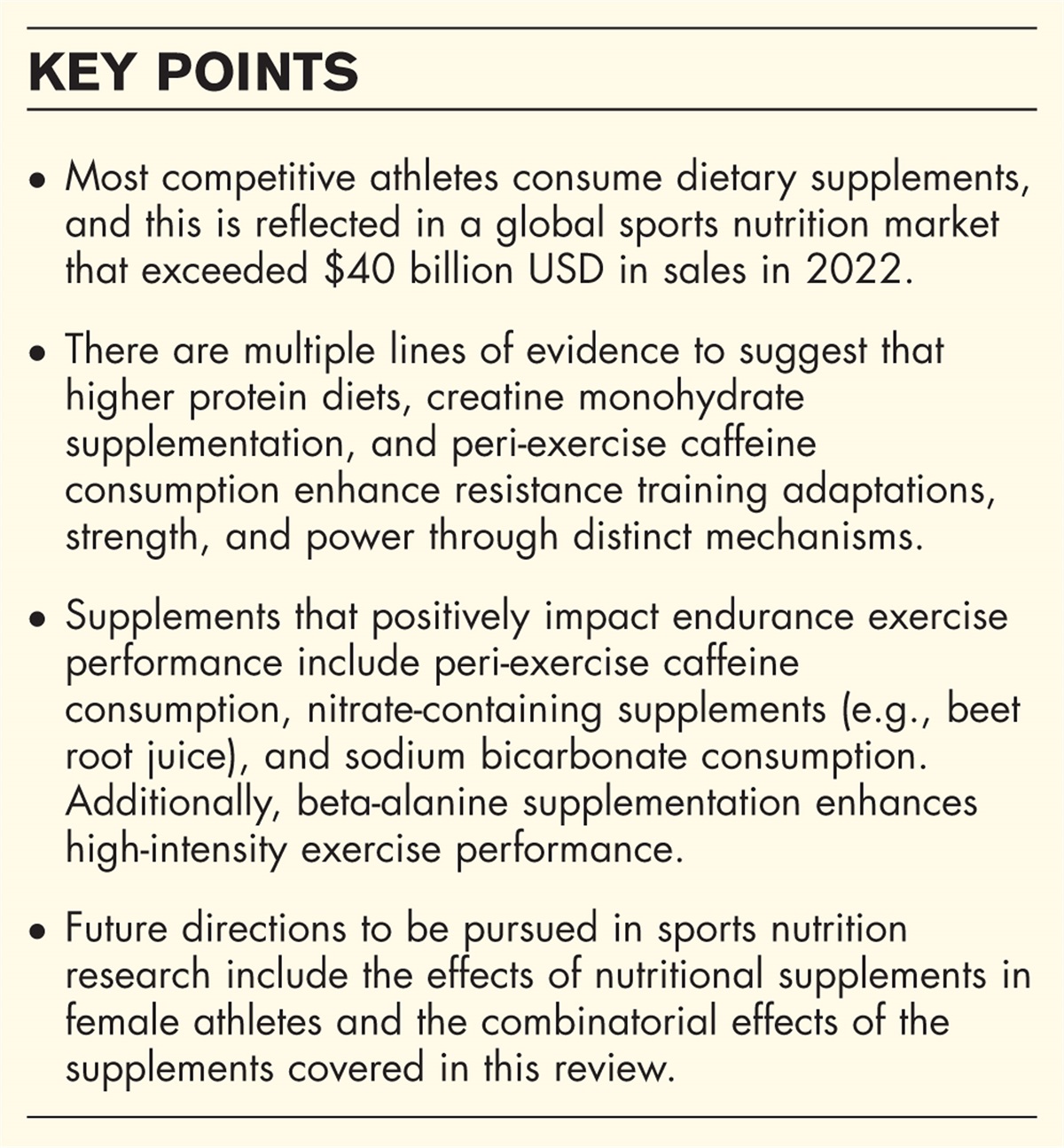 Evidence-based nutritional approaches to enhance exercise adaptations