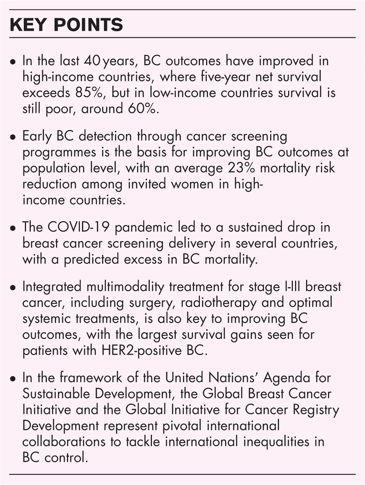 Epidemiology trends and progress in breast cancer survival: earlier diagnosis, new therapeutics