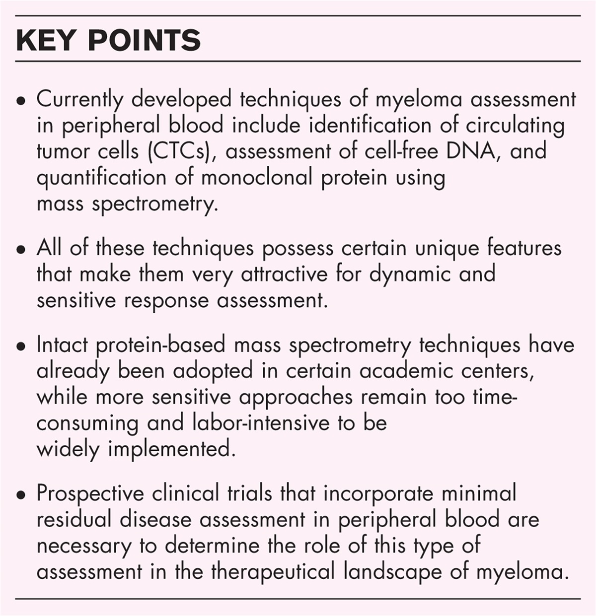 Measurable residual disease in peripheral blood in myeloma: dream or reality