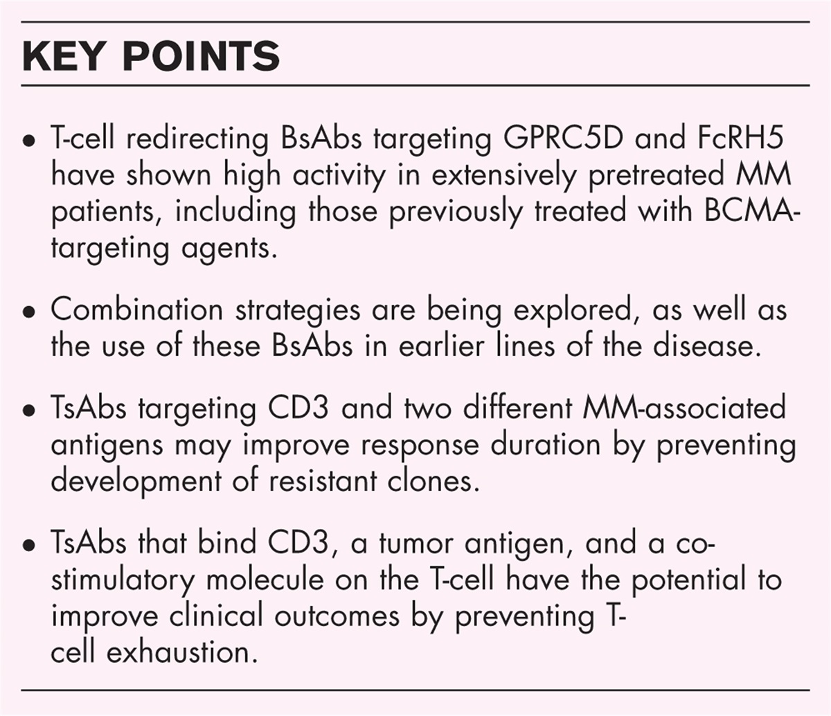 T-cell redirecting bispecific and trispecific antibodies in multiple myeloma beyond BCMA