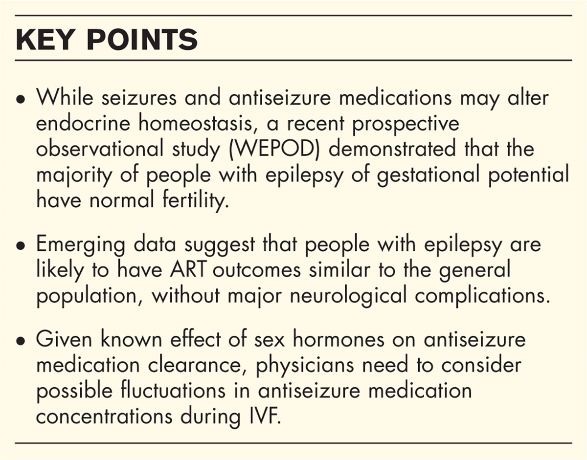 Assisted reproductive technology outcomes and management considerations for people with epilepsy