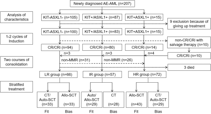 Risk-directed therapy based on genetics and MRD improves the outcomes of AML1-ETO-positive AML patients, a multi-center prospective cohort study