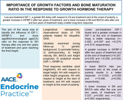 IMPORTANCE OF GROWTH FACTORS AND BONE MATURATION RATIO IN THE RESPONSE TO GROWTH HORMONE THERAPY