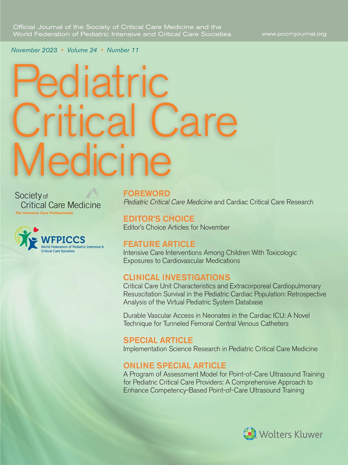 Pediatric Critical Care Medicine and Cardiac Critical Care Research