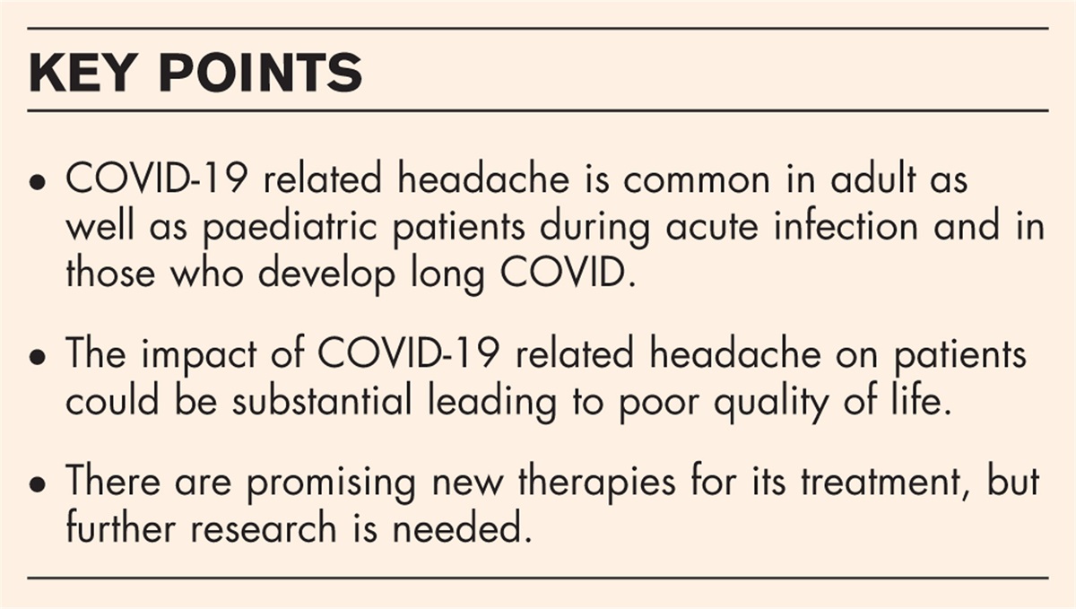COVID-19 related headaches: epidemiology, pathophysiology, impacts, and management