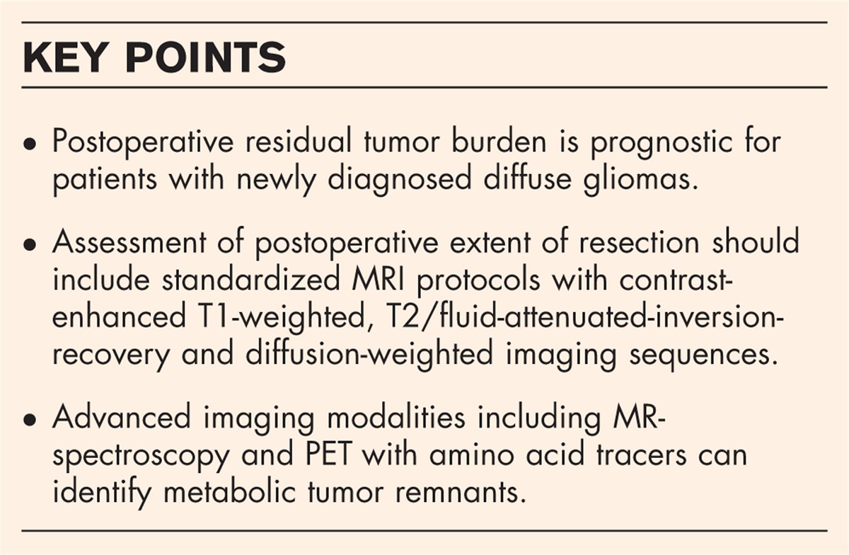 How to evaluate extent of resection in diffuse gliomas: from standards to new methods