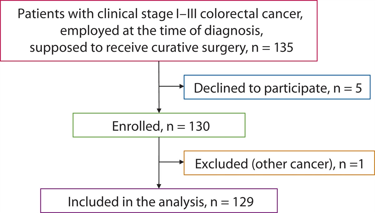 Employment Status of Patients With Colorectal Cancer After Surgery: A Multicenter Prospective Cohort Study in Japan