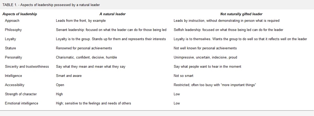 Being a Leader