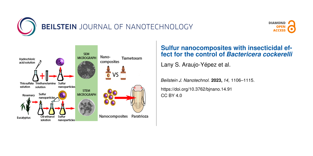 Sulfur nanocomposites with insecticidal effect for the control of Bactericera cockerelli