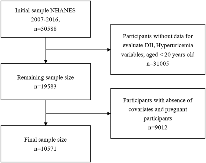 The role of body mass index on the association between the energy-adjusted dietary inflammatory index and hyperuricemia: a mediation analysis based on NHANES (2007–2016)