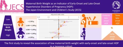 Maternal birth weight as an indicator of early-onset and late-onset hypertensive disorders of pregnancy: The Japan Environment and Children’s study