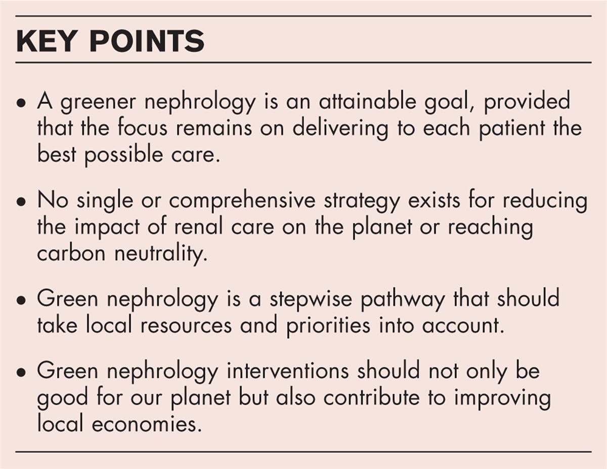 Roadmaps to green nephrology: a mediterranean point of view