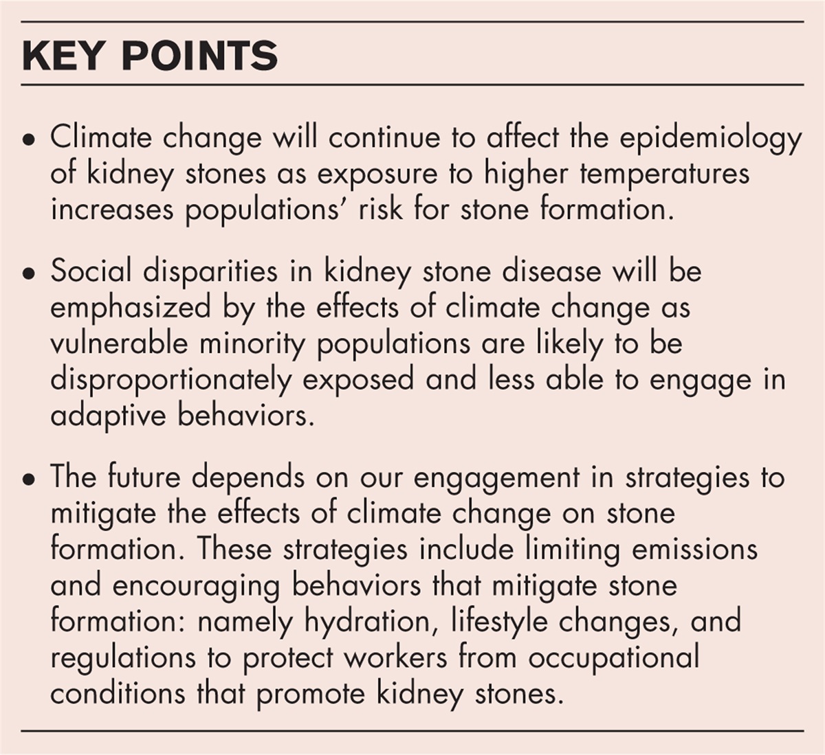 Climate change and kidney stones