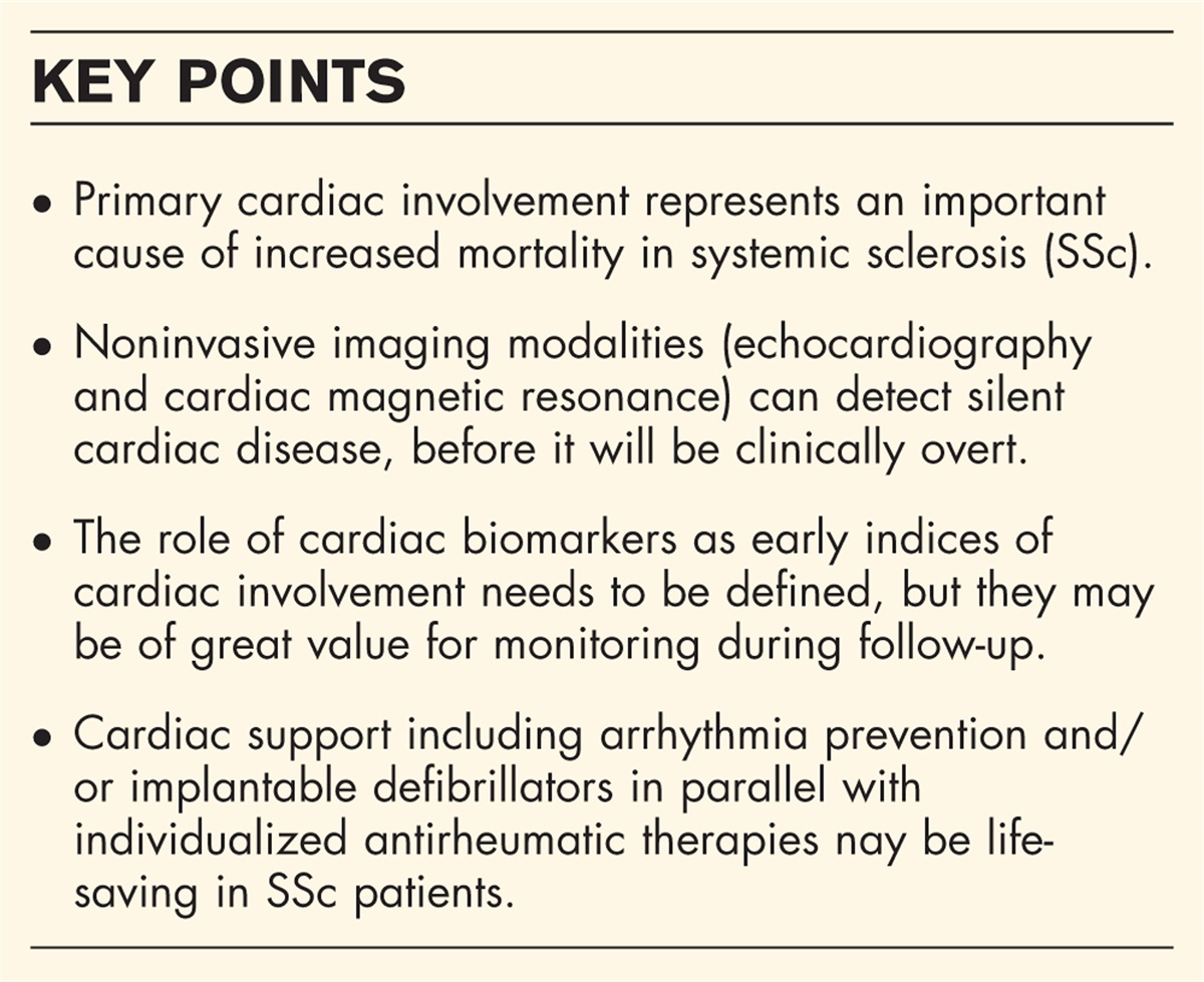 Diagnosis and management of primary heart involvement in systemic sclerosis